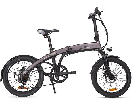 Macrom MILANO összecsukható elektromos kerékpár, 7 sebességes váltó 250W M-EBK20F