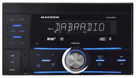 Macrom SD/USB/BT/DAB rádiós fejegység M-DL3200D