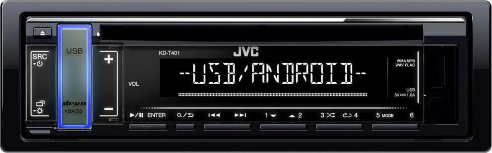 JVC USB/CD/CD-R/CD-RW/MP3/WMA/WAV/FLAC lejátszó KD-T401