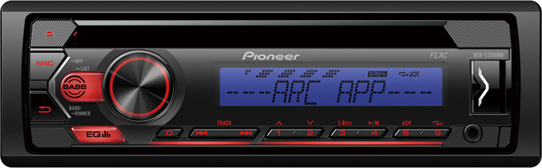 Pioneer CD/MP3/WMA/WAV/AAC/FLAC/BT fejegység kék DEH-S120UBB
