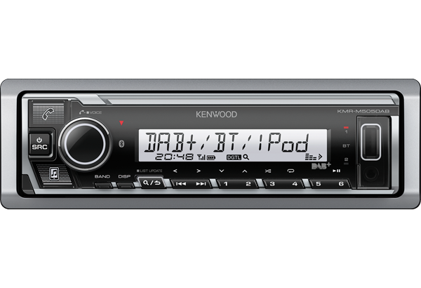 Kenwood MP3/WMA/FLAC/AAC/WAV/BT hajós fejegység KMR-M506DAB