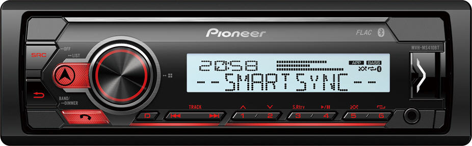 Pioneer MP3/WMA/WAV/FLAC/AAC fejegység hajós MVH-MS410BT