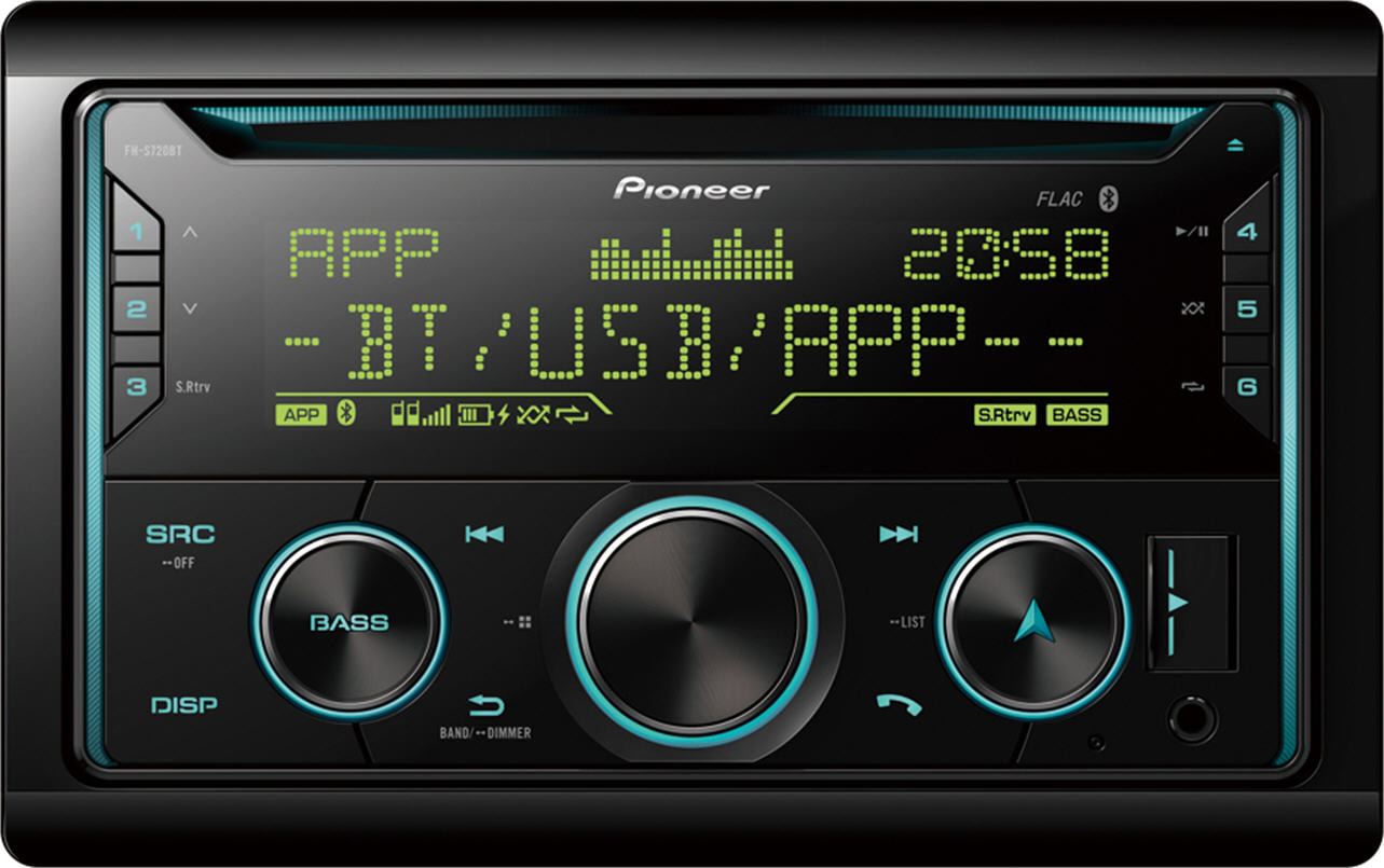 Pioneer MP3/CD/WMA/WAV/FLAC/AACBT fejegység FH-S720BT