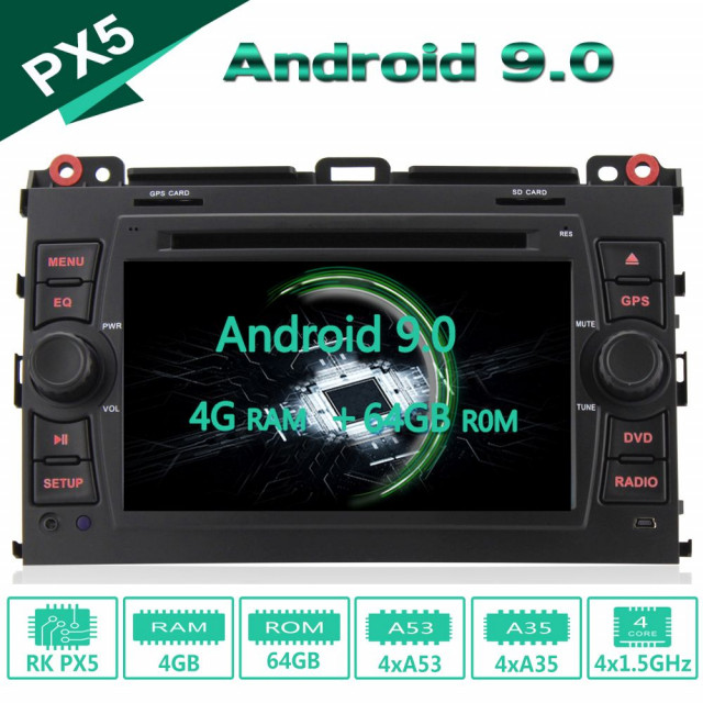 Toyota Prado Cruiser 120 Android 9.0 Pie TPC1A9P