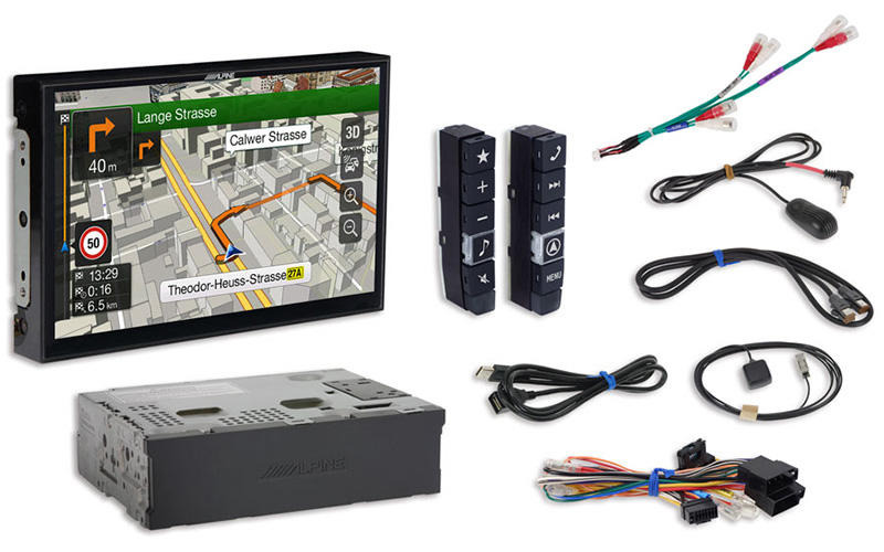 Alpine 9" érintőképernyős Divx/MP3/WMA/AAC/FLAC/DAB navigációs multimédia X901D-F