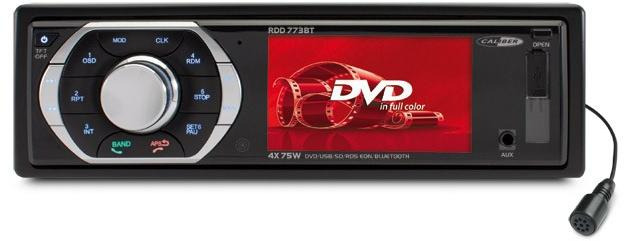 Caliber 3" DVD/CD/MPG/DivX/MP3/WMA/AAC/WAV/USB multimédia RDD 773BT