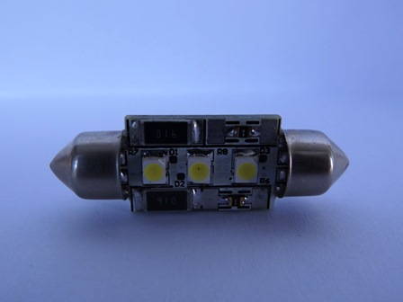 Can Bus Led, IC stabilizált C5W foglalat (Szofita) 3 SMD LED-es CANBUSLEDC5W3SMD